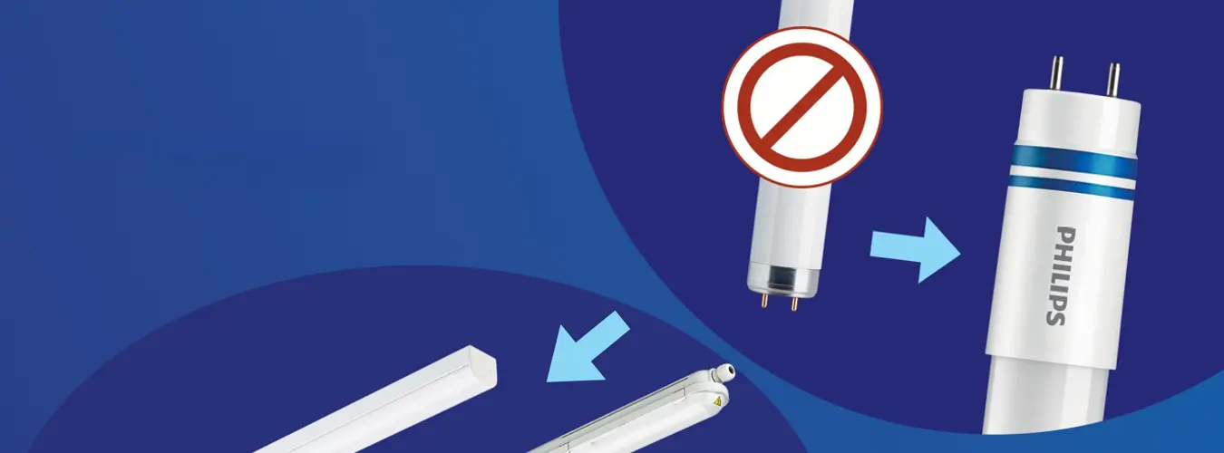 Les lampes fluorescentes T8 ne sont plus disponibles – Il est temps de passer aux LED Philips