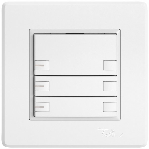 Poussoir KNX RGB ENC EDIZIO.liv SNAPFIX® capteur temp.RGB-LED 3× comm.2T bc 