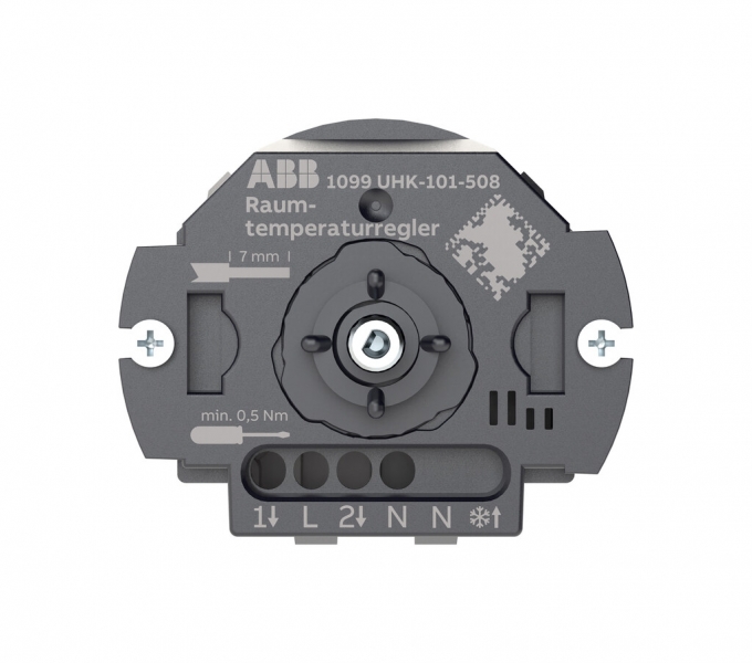 Termostato ambiente ABB SIDUS GE-E riscalda./raffresca. NO 230VAC/10A 5…30°C 