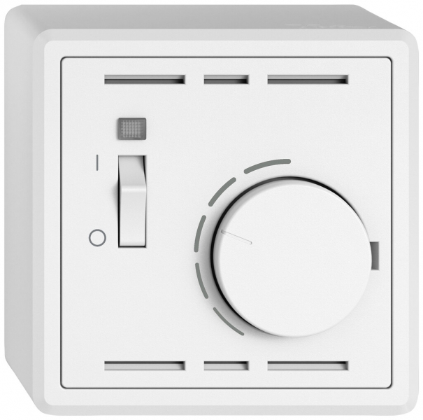 Thermostat d'ambiance AP EDIZIO.liv SNAPFIX® avec interrupteur 230VAC 50Hz bc 