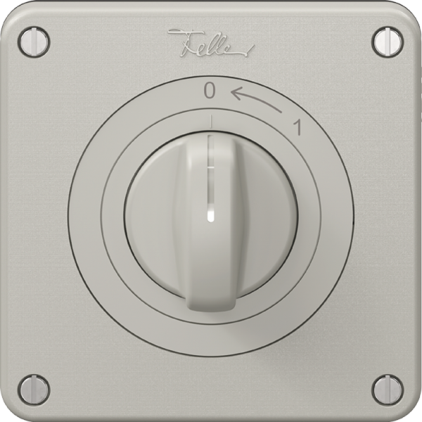 Contact pivotant NEVO N.CO avec manette, KS, 0 <- 1, gris clair 