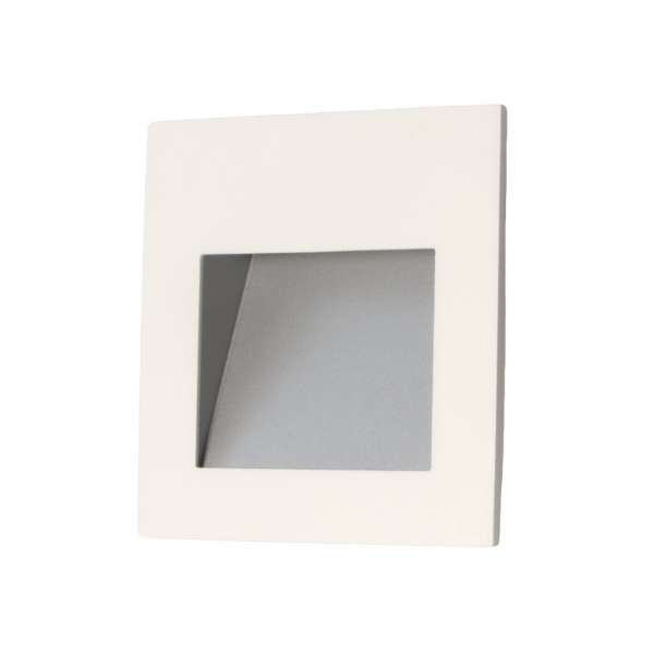 Lampada inc. parete LED P1, bianco opaco 2W, 3000K, 150lm, non dimm 