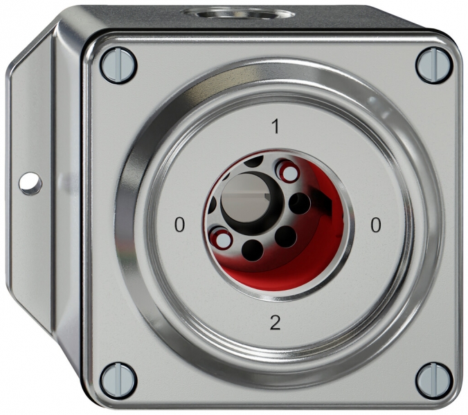 Interrupteur à clé AP ELEMENT SNAPFIX® 2/1L 16A 400V 0-1-0-2 alu 