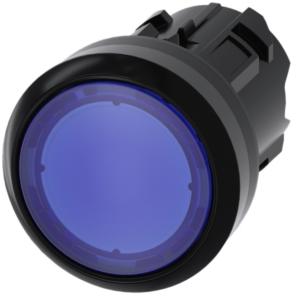 Pulsante luminoso Siemens SIRIUS ACT blu plastica 