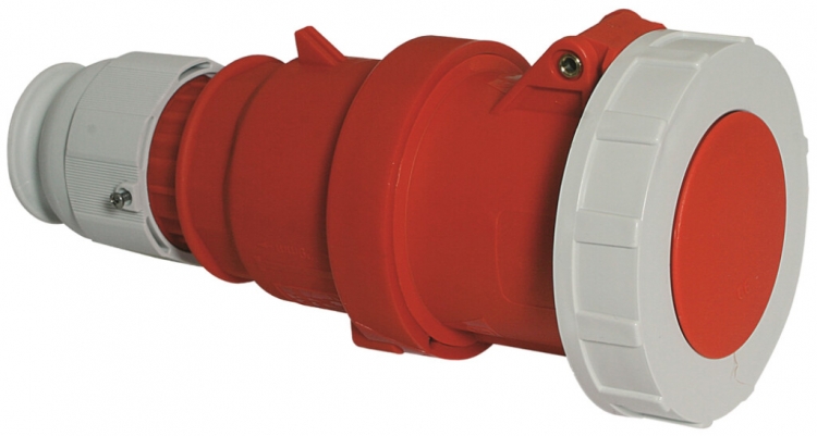 Presa mob.CEE Bals 5P 125A 400V 6h rosso IP67 nich.MV,TE-Pl. 