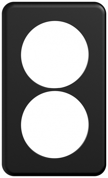 Piastra di copertura INC STANDARDdue SNAPFIX® 2×1/1×2 2×Ø58 90×150mm ne 