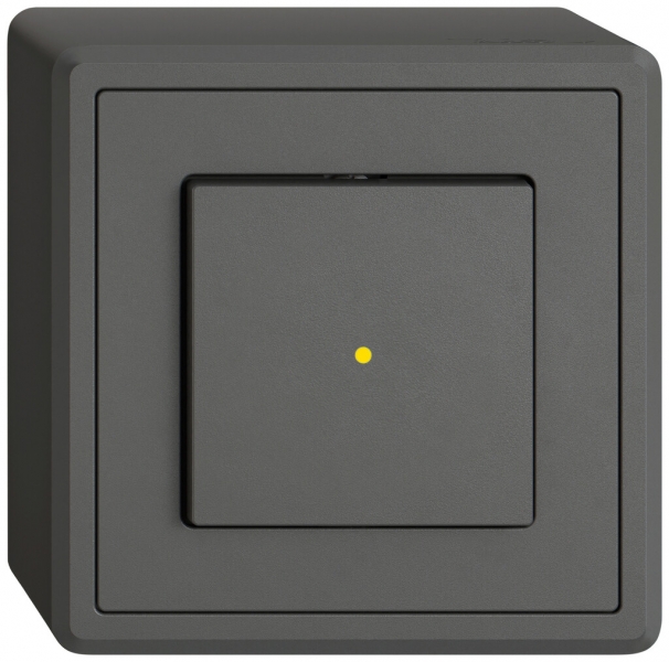 Interrupteur à poussoir lum.AP EDIZIO.liv SNAPFIX® 3/2L lent.front.LS jaune grf 