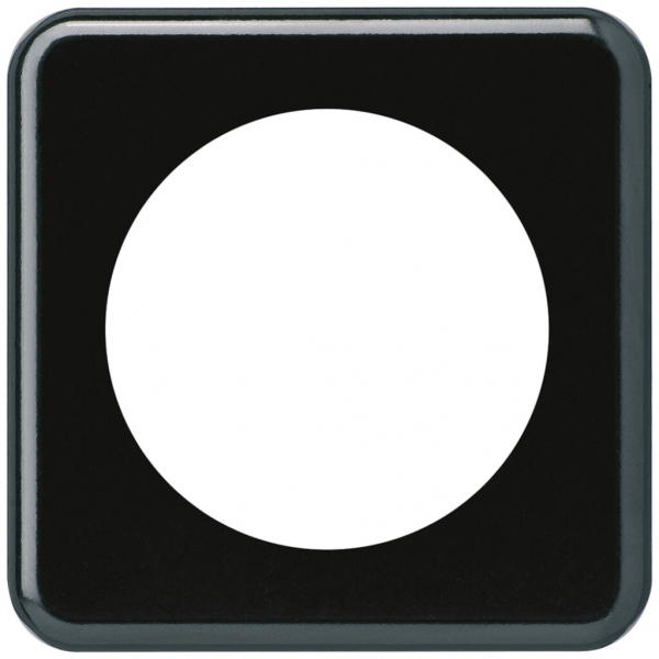 Plaque de recouvrement basico 1×1 58 mm noir 