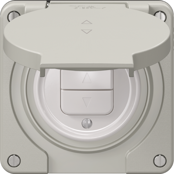 Contact pour stores NEVO N.CO 1-canal, profondeur 18 mm, 87×87 mm, gris clair 
