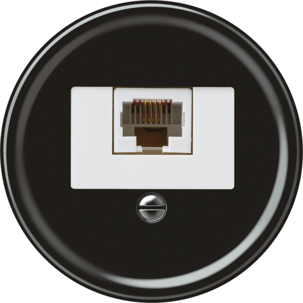 Anschlussdose origin RJ45 8(4) Kat.6 gerade 60×60mm schwarz 