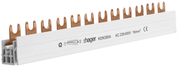 Peigne de raccordement 3P 16mm² Hager 