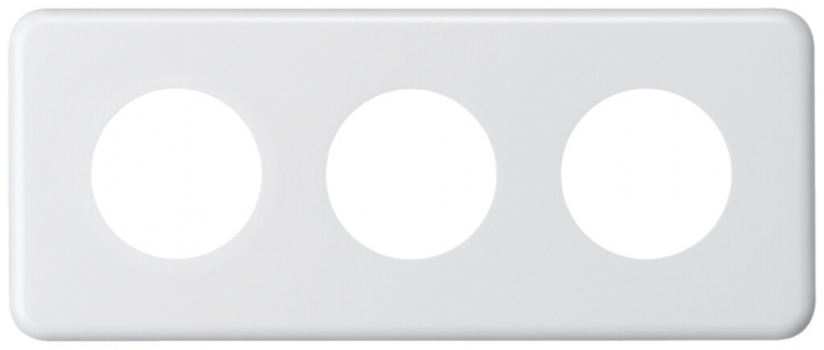Plaque de recouvrement basico 3×1 3×43mm blanc 