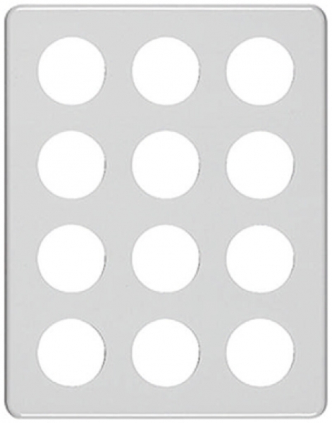 Placca di copertura 4×3 12×43 bianco 