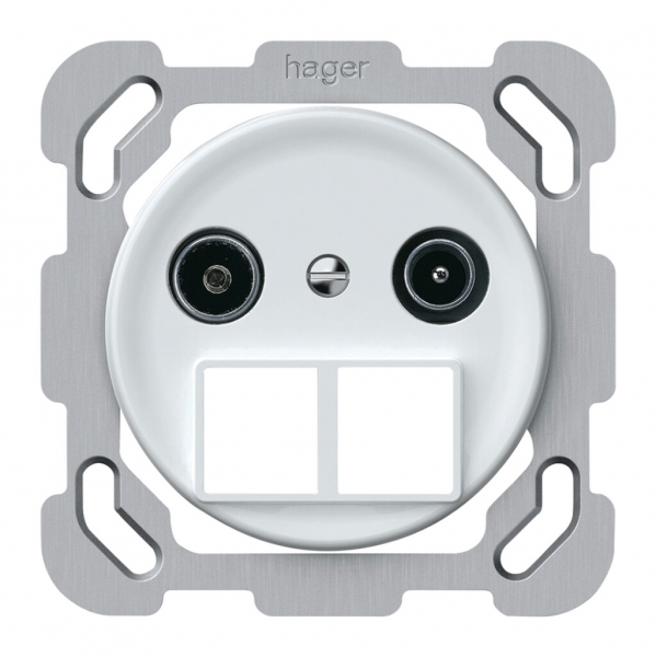 Presa multimedia INC TV-R origin cassetta passante 19dB 1.7dB bianco 