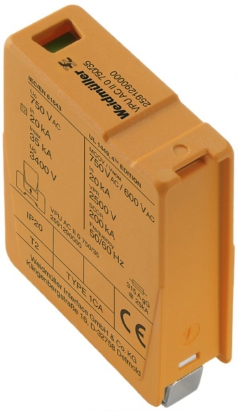 Parafoudre de rechange Weidmüller VPU AC II 0 750/35 