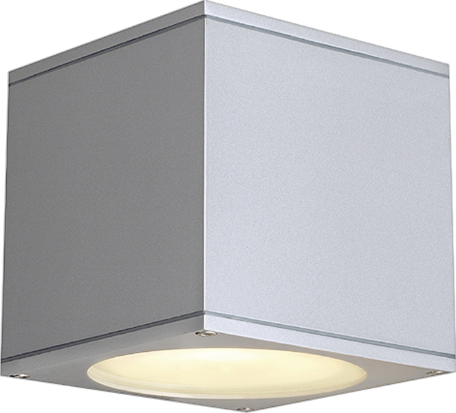 Applique SLV BIG THEO WALL OUT, GU10 75W IP44 gris argenté 