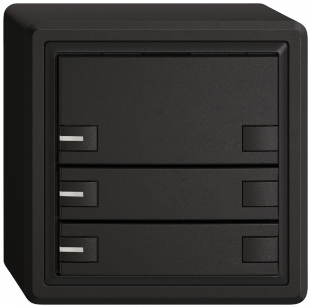 Poussoir KNX RGB AP EDIZIO.liv SNAPFIX® capteur temp.RGB-LED 3× comm.2T no 
