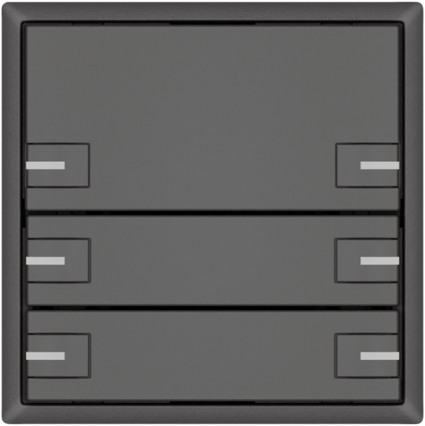 KNX-Taster RGB EDIZIO.liv SNAPFIX® Temperaturfüh.RGB-LED 6×T 1-Tbed.dgu 