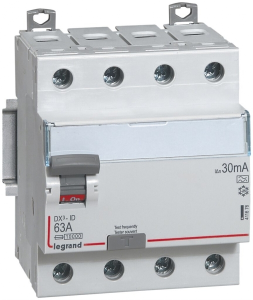 Disjoncteur monobloc Legrand 4P 25A 30mA type A 