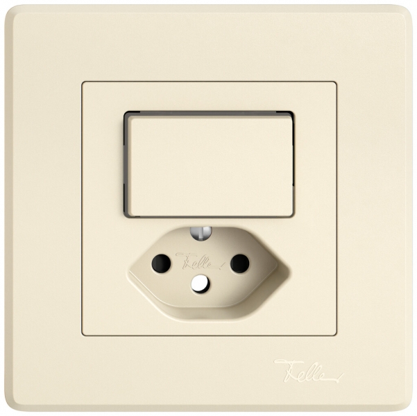 Kit di montaggio INC EDIZIO.liv SNAPFIX® combi.T13 1 tasto lent.lat.shutter cr 