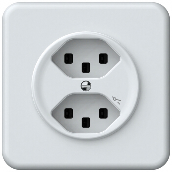 Prise ENC origin 2×type 23 1×S 16A 230V 92×92mm blanc 