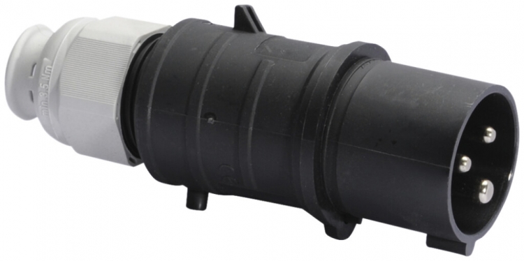 Fiche mobile CEE Bals 3P 32A 500V 7h noir IP44 nic.QC. 