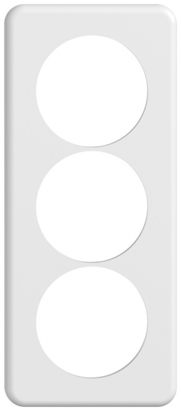 Piastra di copertura INC STANDARDdue SNAPFIX® 3×1/1×3 3×Ø58 90×210mm bi 