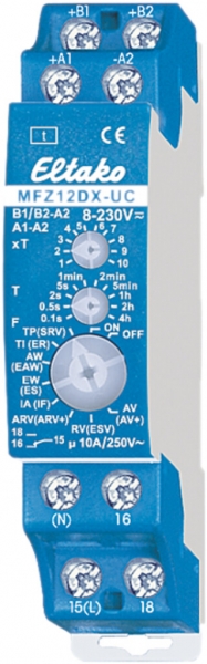 Relais temporisé AMD Eltako 8…230VUC 1C, MFZ12DX-UC 