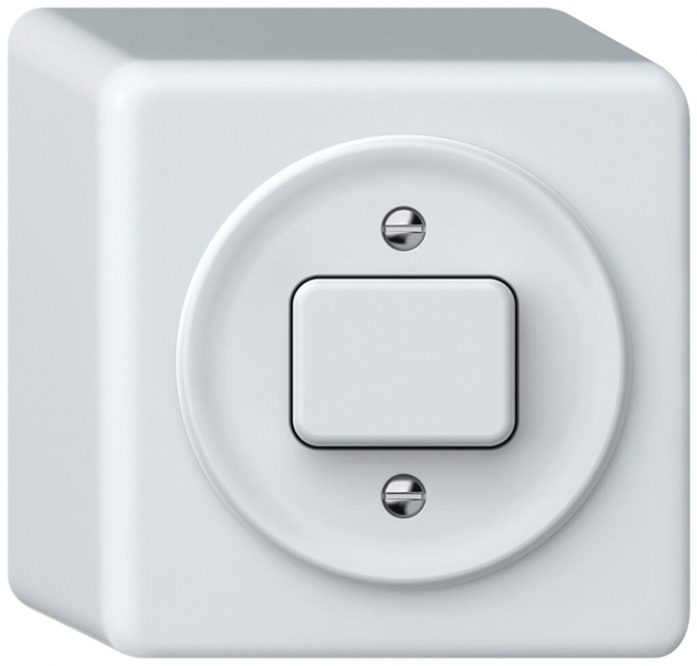 Interrupteur à poussoir AP origin sch 6 88×88×54mm blanc 