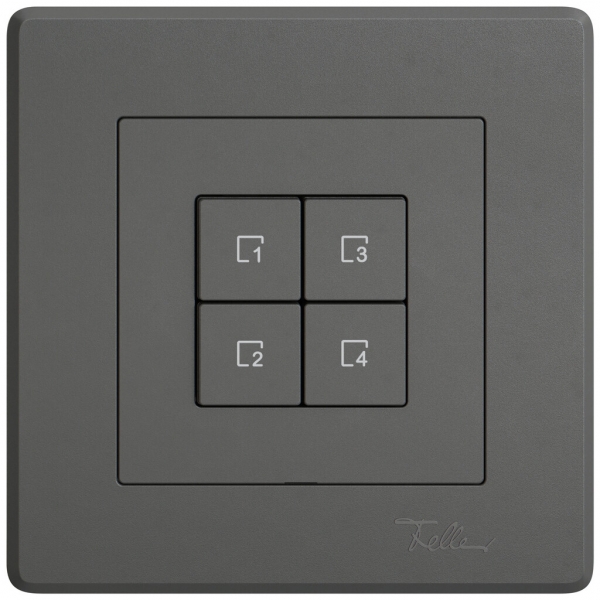 Poussoir scènes ENC EDIZIO.liv Wiser SNAPFIX® 4 scènes 4 touches grf 