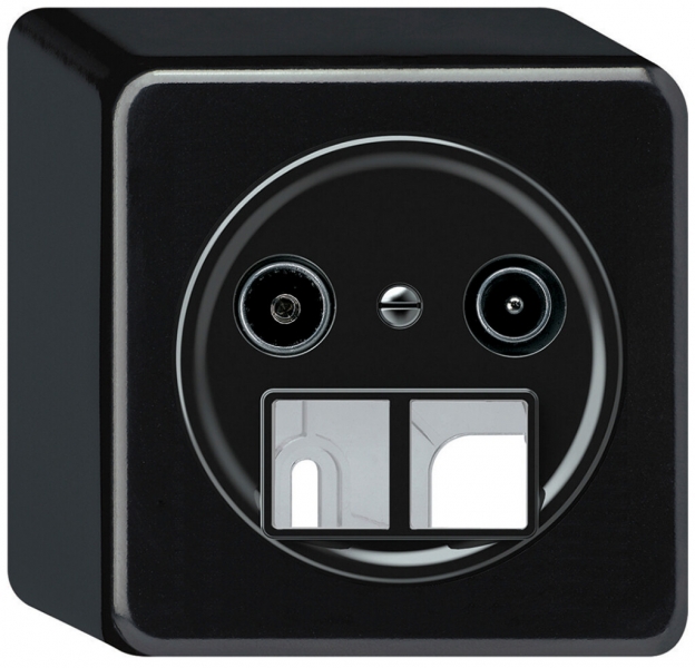 Presa multimedia AP TV-R origin cassetta passante 15dB 1.7dB nero 