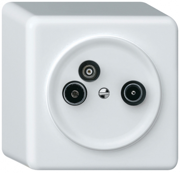 Prise antenne AP TV-R-données origin prise de passage 19dB 4dB blanc 