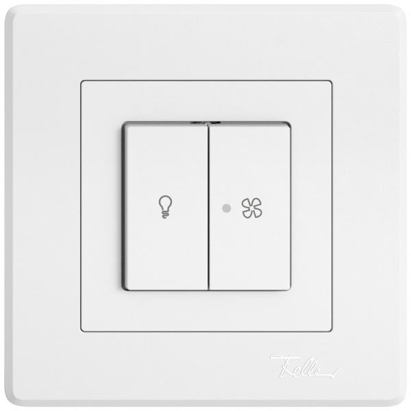 UP-Montageset EDIZIO.liv SNAPFIX® f.Licht&Venti m.2 Knöpfen m.Frontlinse ws 