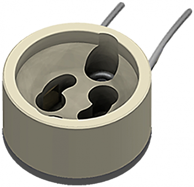 Portalampada ceramica GU10 Ø28×15.5 per lampada alogeno 