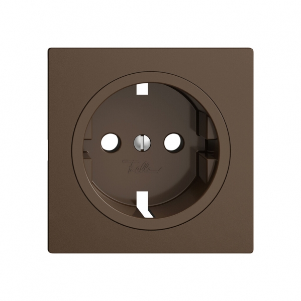 Kit frontal Feller EDIZIOdue pour prise Schuko 60×60mm coffee 