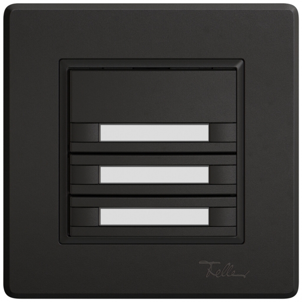Poussoir KNX RGB ENC EDIZIO.liv SNAPFIX® capteur temp.s.LED étiqu.6× comm.1T no 