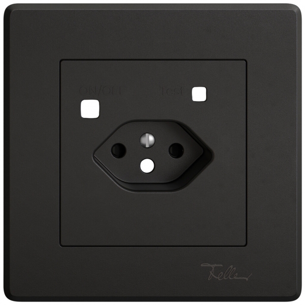 Kit di copertura EDIZIO.liv per prese correnti di guasto 96×96mm nero 