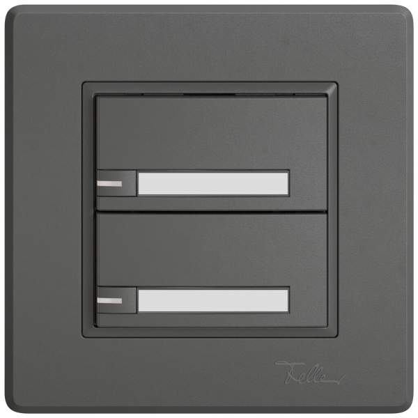 Poussoir KNX RGB ENC EDIZIO.liv SNAPFIX® capteur temp.RGB-LED étiqu.2×com.1T grf 