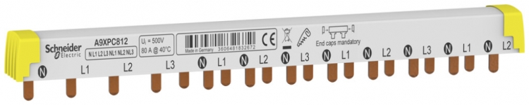 Kammschiene Schneider Electric Clario iC40 Acti9 3LN Einspeisung links 12 TE 