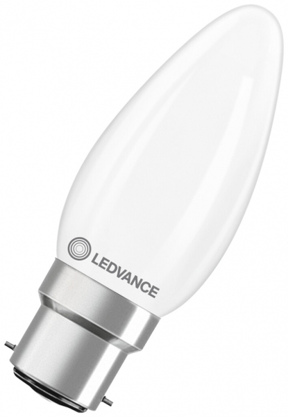 LED-Lampe LEDVANCE CLASSIC B B22d 3.4W 470lm 827 B10.5 mattiert Ø35×91mm 