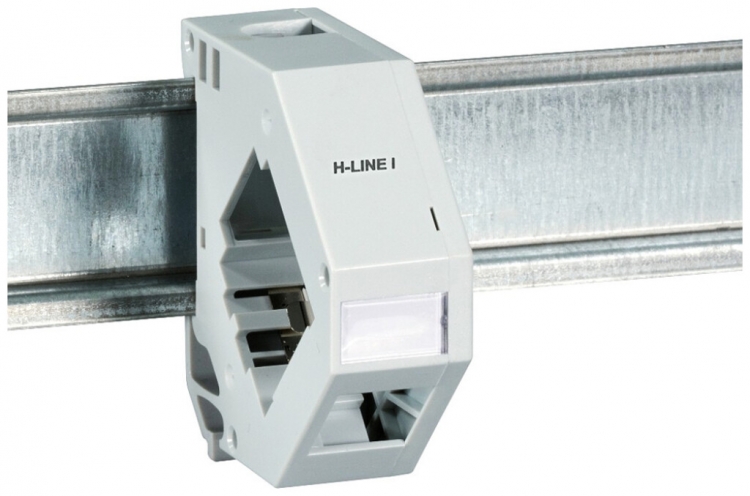 Adattatore per guida DIN H-LINE I per 1 modulo Keystone schermato, 22mm 