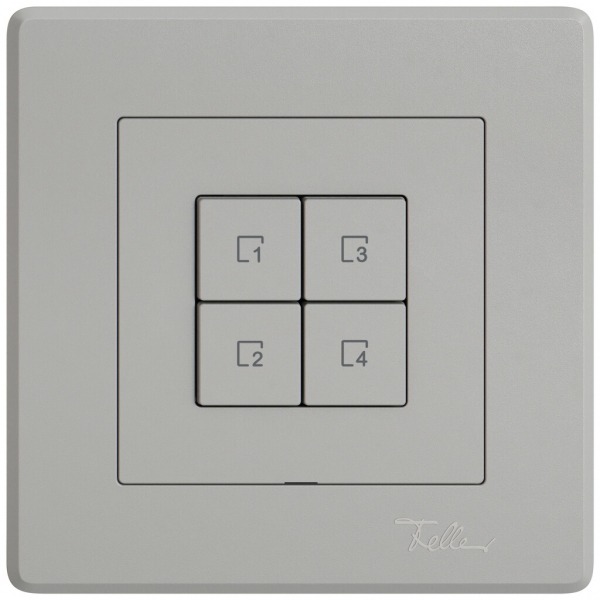 Poussoir scènes ENC EDIZIO.liv Wiser SNAPFIX® 4 scènes 4 touches grc 