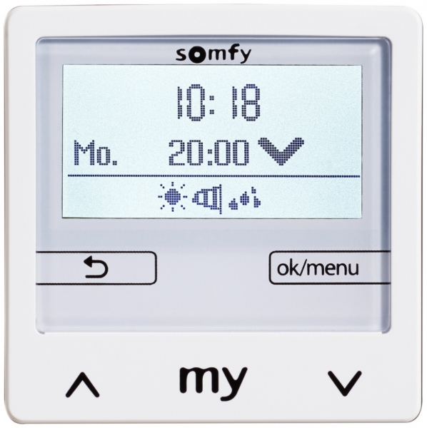 Commande ENC Somfy Soliris Smoove Uno, module 50×50mm, blanc 