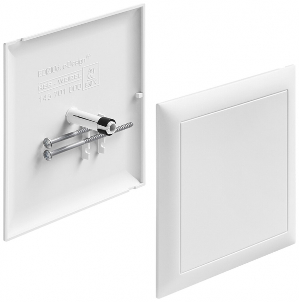 Couvercle broche HSB p.boîte dérivation design EDIZIOdue 130×130mm bc s.halogène 