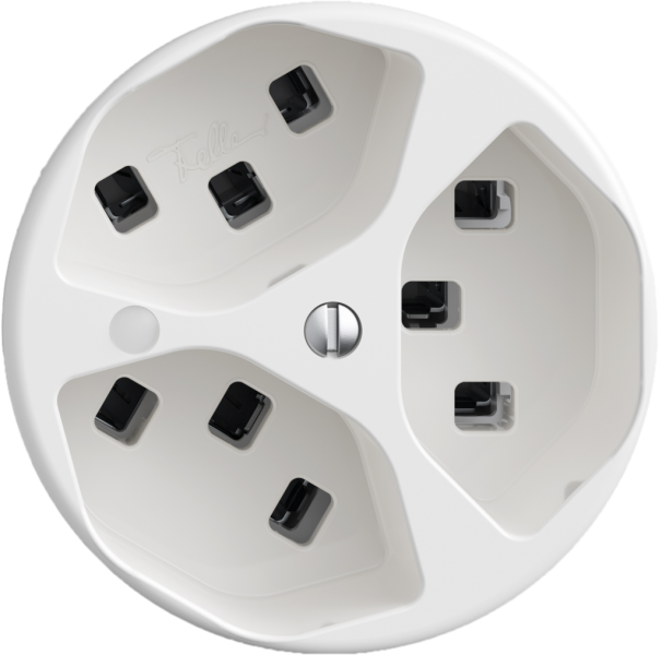 Steckdose STANDARDdue SNAPFIX® 3×T23 mit LED ws 