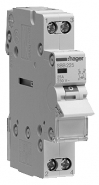 REG-Ausschalter Hager SBB 32A 230V 2 Schliesser 0 Öffner 1 Wechsler 