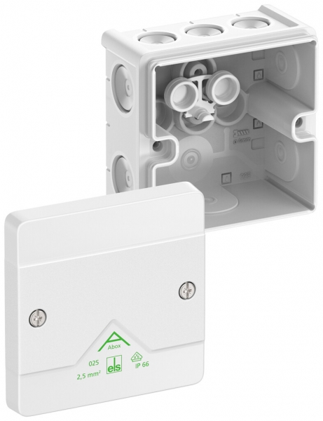 Boîte de dérivation AP Spelsberg Abox 025-L/w 87×87×52mm IP66 bc 