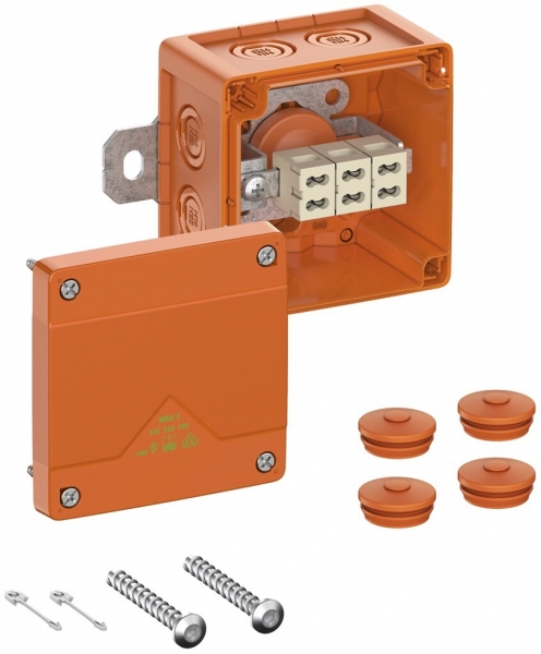 Scatola di derivazione AP Spelsberg WKE 2 Duo 3×4mm² E90 100×100×70mm IP66 ar 