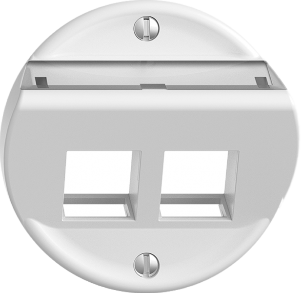 Kit de montage Sdue, avec capot de sortie oblique p.2×Keystone blanc 