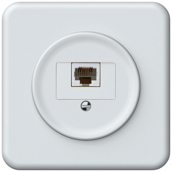 Boîte de raccordement ENC origin RJ45 8(4) cat.6 droit 92×92mm blanc 